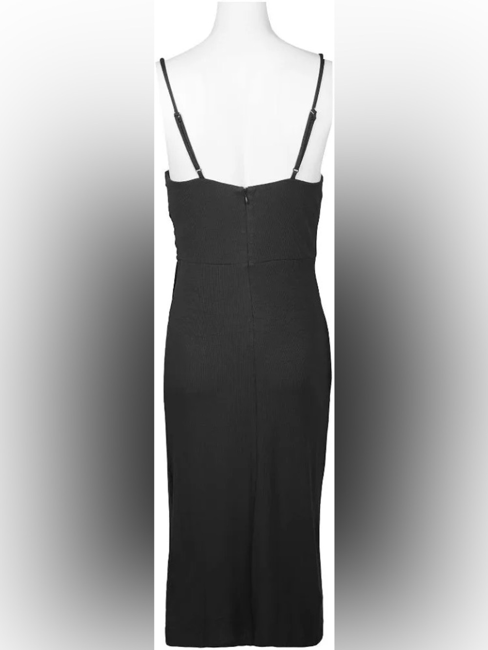 NWT Laundry by Shelli Segal Black Cowl Neck Side Slit Dress Size 6 - Picture 5 of 13